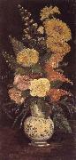 Vincent Van Gogh Vase with Asters ,Salvia and Other Flowers (nn04) oil on canvas